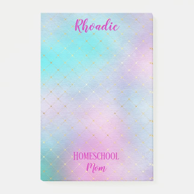 Pretty Homeschool Mum Colourful Post-it Notes (Front)
