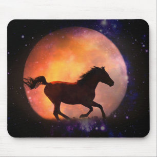 Pretty Horse and Moon Mouse Pad