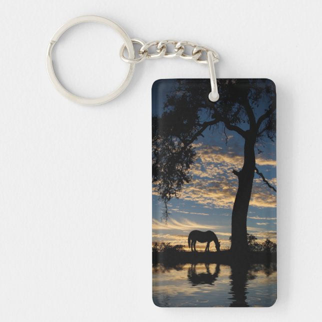 Pretty Horse and Oak Tree Key Ring (Front)