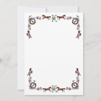 pretty horse card with the frame