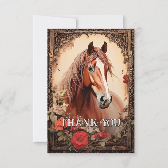 Pretty Horse Thank You Card (Front)