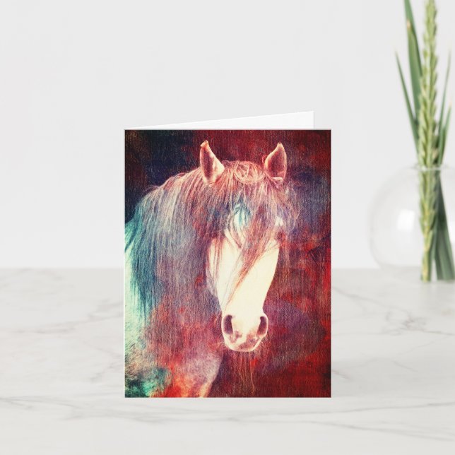Pretty Horse Thanks Thank You Card (Front)