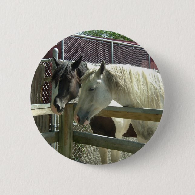 Pretty Horses 6 Cm Round Badge (Front)