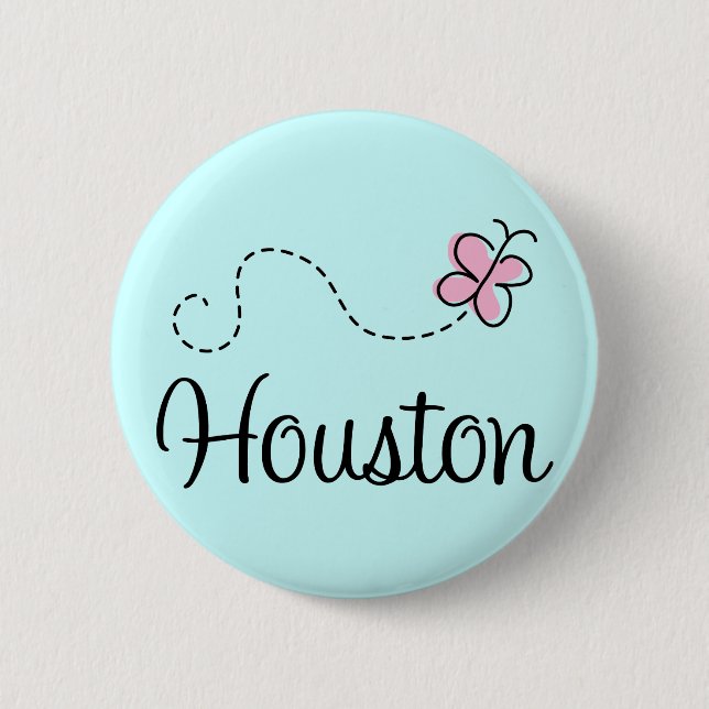 Pretty Houston Texas Button (Front)