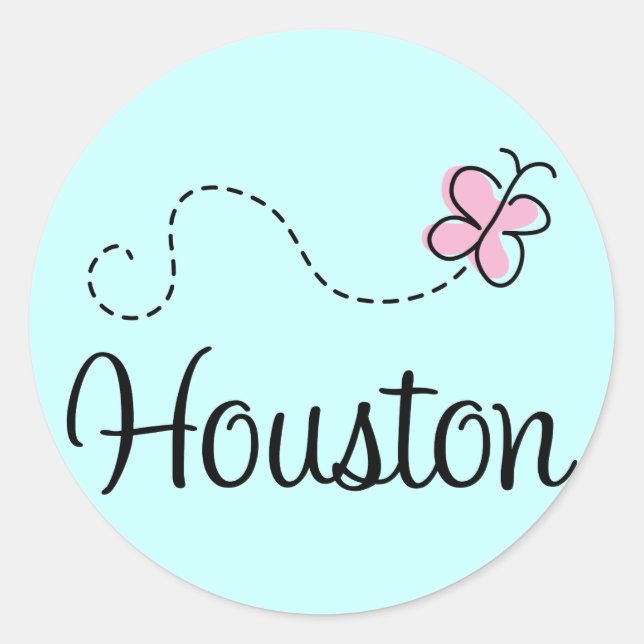 Pretty Houston Texas T-shirt Classic Round Sticker (Front)