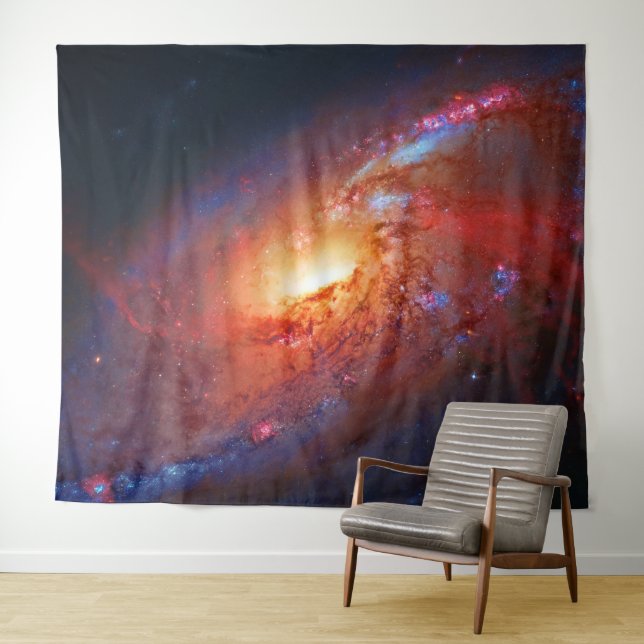 Pretty Hubble Galaxy Picture - Messier 106 Tapestry (In Situ (Horizontal))