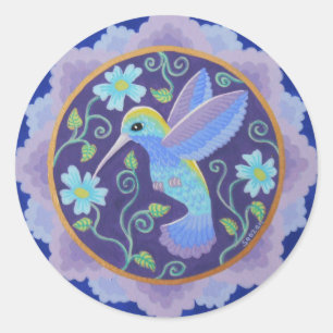 Pretty hummingbird mandala stickers