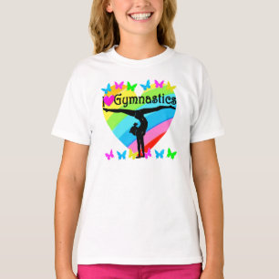 PRETTY I LOVE GYMNASTICS RAINBOW DESIGN T-Shirt