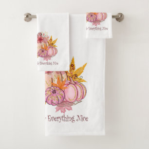 Pretty in Autumn Pink: Whimsy & Spice Bath Towel Set