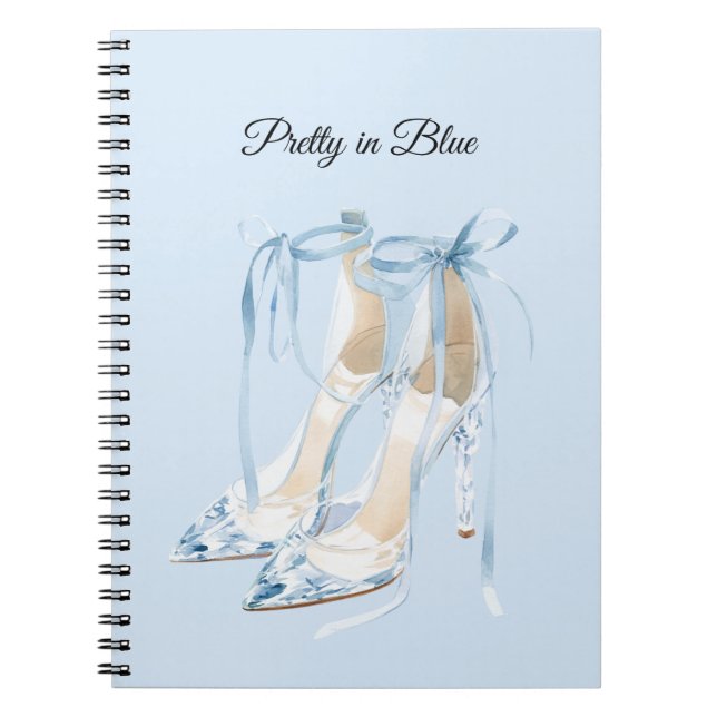 Pretty in Blue High Heels Notebook (Front)