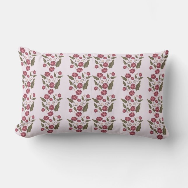 Pretty in Country Florals Lumbar Cushion (Front)
