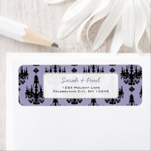 Pretty in Dusty PURPLE Chandeliers Return Address Label