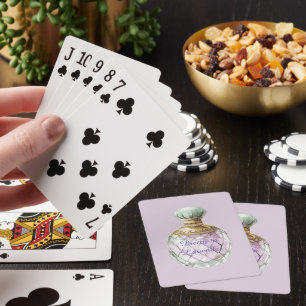 Pretty in Lavender Perfume Bottle Playing Cards