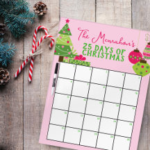 Pretty in Pink 25 Days of Christmas Activity