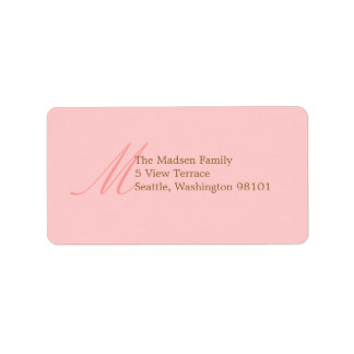 Pretty in pink address label