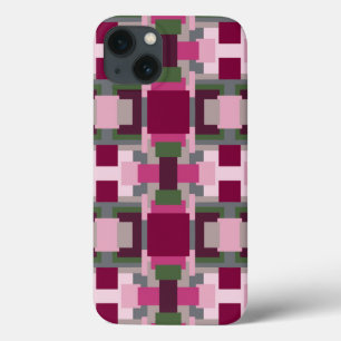 Pretty In Pink And Green Colour Block  iPhone 13 Case