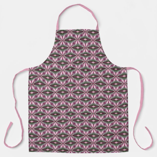 Pretty In Pink And Green Stretched Colour Block  Apron (Front)