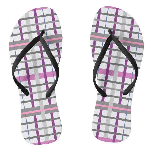 Pretty In Pink and Grey Thongs (Footbed)