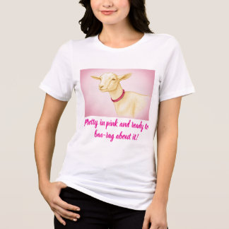 Pretty in Pink and Ready to Baa-rag About It Goat Tri-Blend Shirt
