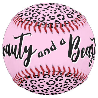 Pretty in Pink Animal Print (personalise) Softball