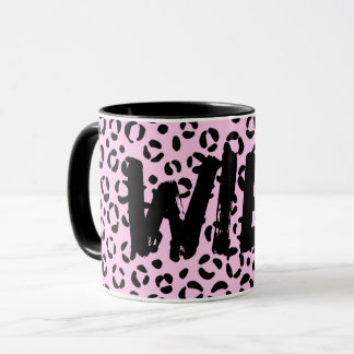 Pretty in Pink Animal Print (Personalised) Mug