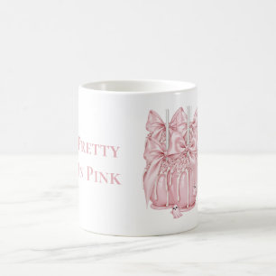 Pretty in Pink Apples Bows Ghosts Coffee Mug