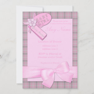 Pretty in Pink Baby Girl Baby Shower Invitations