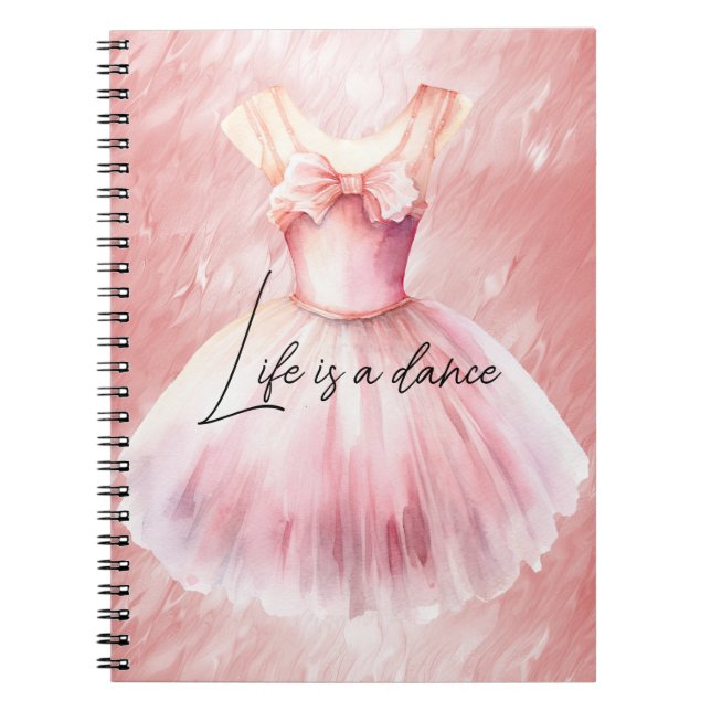 Pretty in Pink Ballet Dress Notebook (Front)