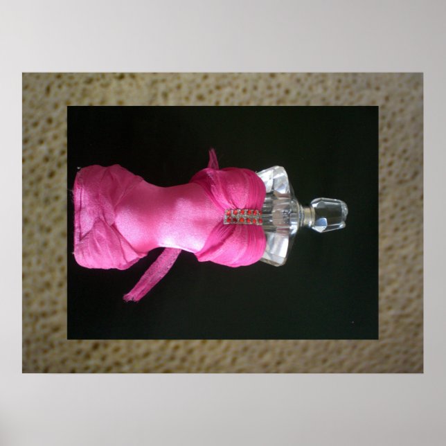 Pretty in Pink bask perfume bottle Poster (Front)