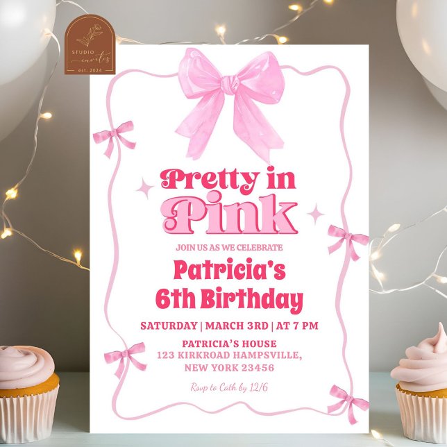 Pretty in Pink Birthday Invitation (Creator Uploaded)