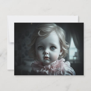 Pretty In Pink, Blonde Haired Doll Postcard