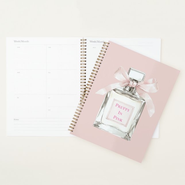 Pretty in Pink Blush Bow Perfume Bottle Planner (Display)
