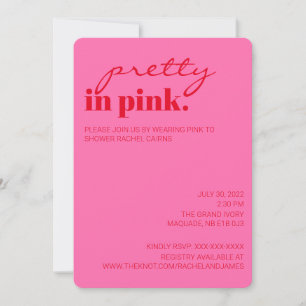 Pretty In Pink Bridal Shower Invitation