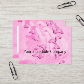 Pretty in pink butterflies business card