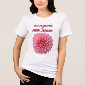 PRETTY IN PINK CHRYSANTHEMUM WHITE FLORAL WOMEN'S Tri-Blend SHIRT