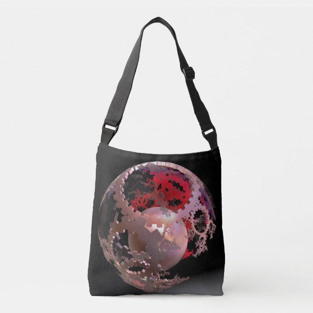 Pretty in Pink Cogs Crossbody Bag (Front)