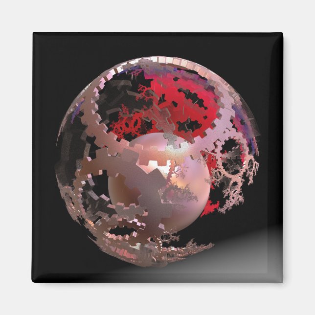 Pretty in Pink Cogs Magnet (Front)