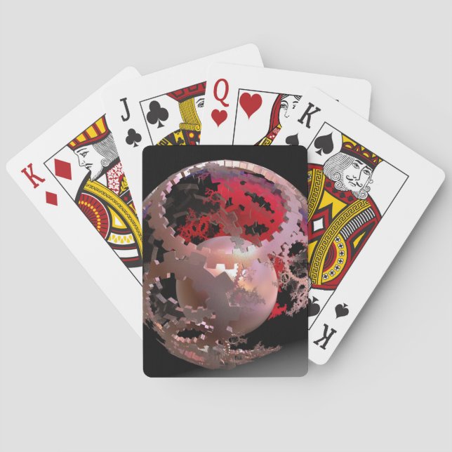 Pretty in Pink Cogs Playing Cards (Back)