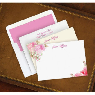 Pretty In Pink Correspondence Cards
