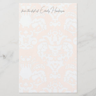 Pretty In Pink Damask & Warm Stationery