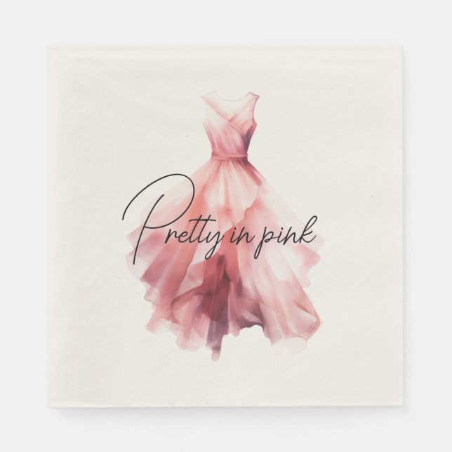 Pretty in Pink Dress Napkin (Front)