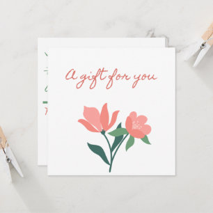 Pretty in Pink Flower Gift Certificate Invitation