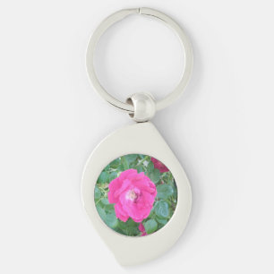 Pretty In Pink Flower Key Ring