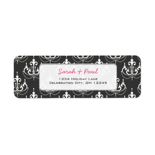Pretty in Pink Flowers Return Address Label