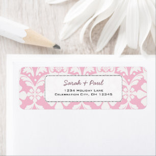 Pretty in Pink Flowers Return Address Label