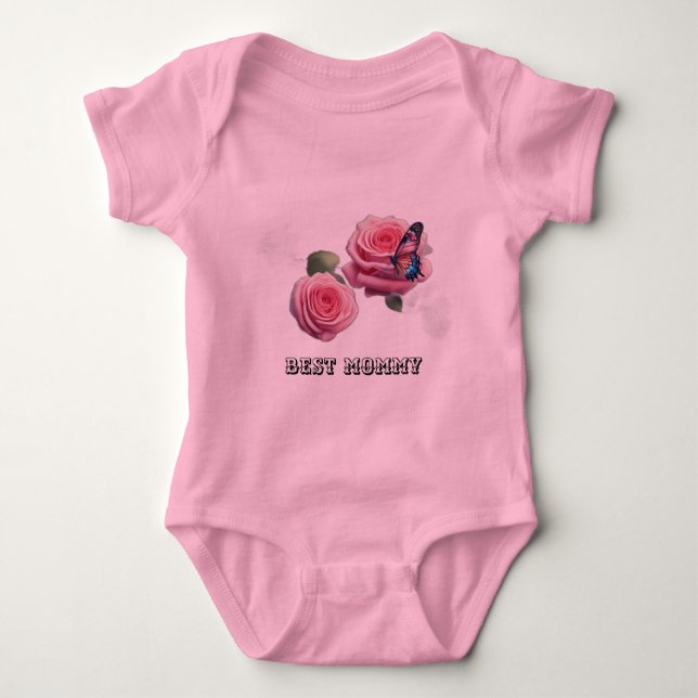 Pretty in Pink for Your Little Trendsetter" Baby Bodysuit (Front)