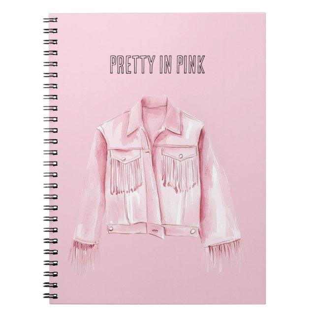 Pretty in Pink Fringe Jacket   Notebook (Front)