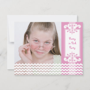 Pretty in Pink Girl's Birthday Party Invitation