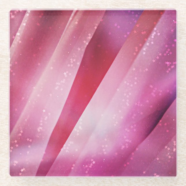 Pretty in Pink Glass Coaster (Front)