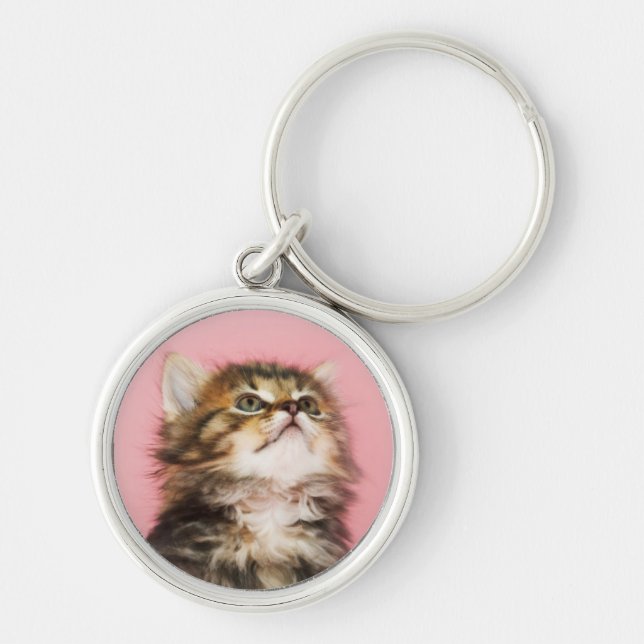 Pretty in Pink Kitten Key Ring (Front)